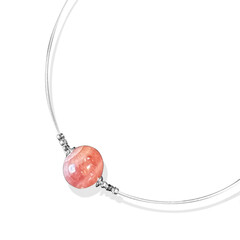 Rhodochrosit-Silbercollier