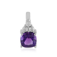 Sambia-Amethyst-Silberanhänger