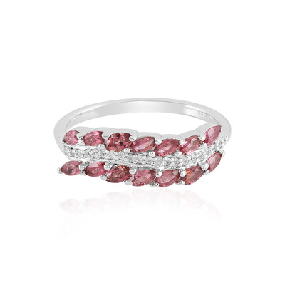 Brasilianischer Pinkfarbener Turmalin-Silberring