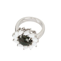 Matrix-Opal-Silberring
