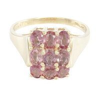 Nicht erhitzter Padparadscha-Saphir-Goldring (AMAYANI)
