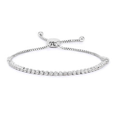 Diamant-Silberarmband