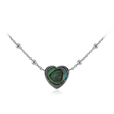 Abalone-Muschel-Silbercollier