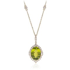 Dashihe-Peridot-Goldhalskette (CIRARI)
