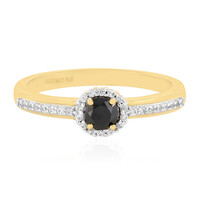 Schwarzer Diamant-Silberring