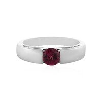 Magenta-Granat-Silberring