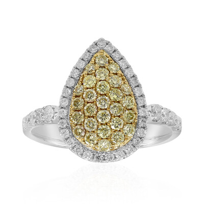 Gelber SI2 Brillant-Goldring (CIRARI)