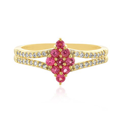 Pinkfarbener Spinell-Silberring
