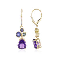 Sibirischer Amethyst-Goldohrringe (Adela Gold)