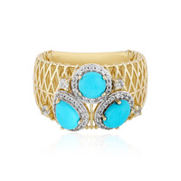 Sleeping Beauty-Türkis-Goldring (Ornaments by de Melo)