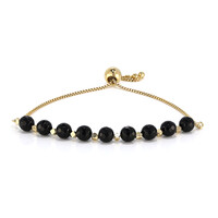 Schwarzer Onyx-Silberarmband