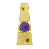 Sambia-Amethyst-Silberanhänger