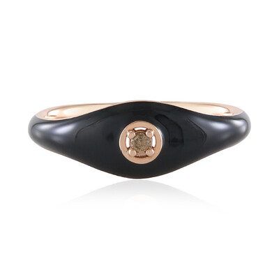 I2 Champagner-Brillant-Silberring