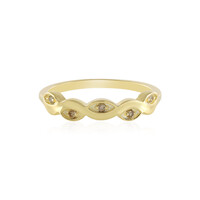 I3 Champagner-Diamant-Silberring