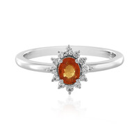 Padparadscha-Saphir-Silberring