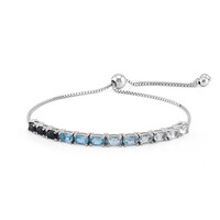 Edelstein-Silberarmband