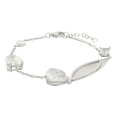 Weißer Quarz-Silberarmband (TPC)