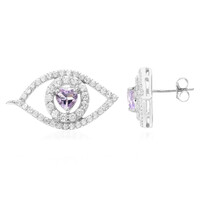 Lavendel-Amethyst-Silberohrringe