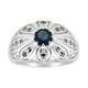 Blauer Saphir-Silberring (Annette classic)