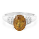 Cognac-Quarz-Silberring