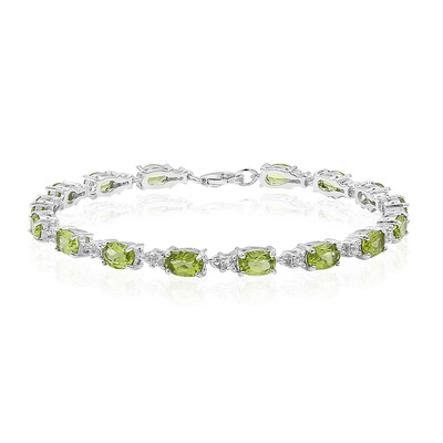 Burmesischer Peridot-Silberarmband