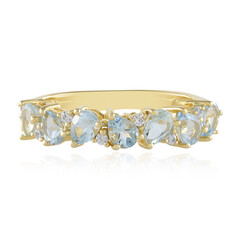 Brasilianischer Aquamarin-Silberring