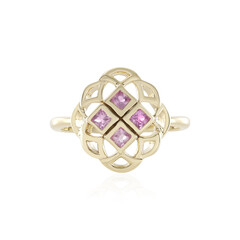 Pinkfarbener Ceylon-Saphir-Goldring