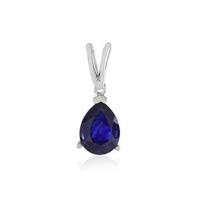 Blauer Madagaskar-Saphir-Silberanhänger