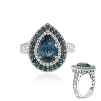 Londonblauer Topas-Silberring (Dallas Prince Designs)