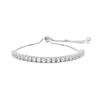 Weißer Topas-Silberarmband