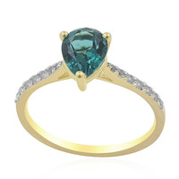 Brasilianischer Indigolith-Goldring