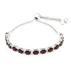 Mosambik-Granat-Silberarmband