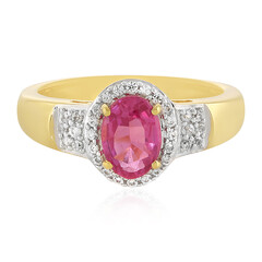Pinkfarbener Madagaskar-Saphir-Silberring
