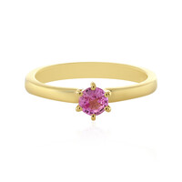 Pinkfarbener Saphir-Silberring