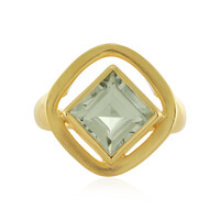 Grüner Amethyst-Silberring