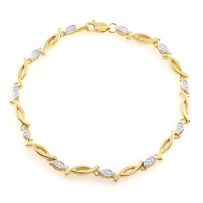 I2 (J) Diamant-Silberarmband