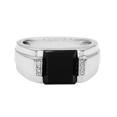 Onyx-Herren-Silberring