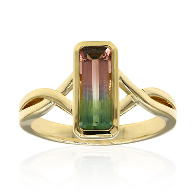 Mehrfarbiger Turmalin-Goldring