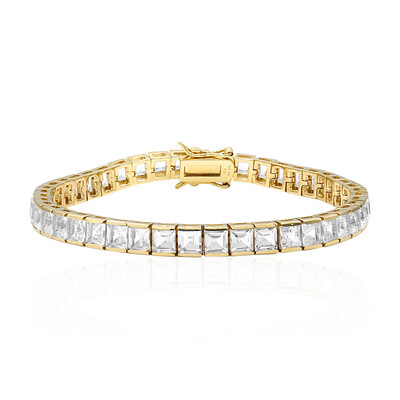 Weißer Topas-Silberarmband