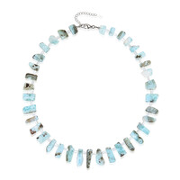 Larimar-Silberhalskette