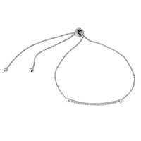 Salz-und-Pfeffer-Diamant-Silberarmband