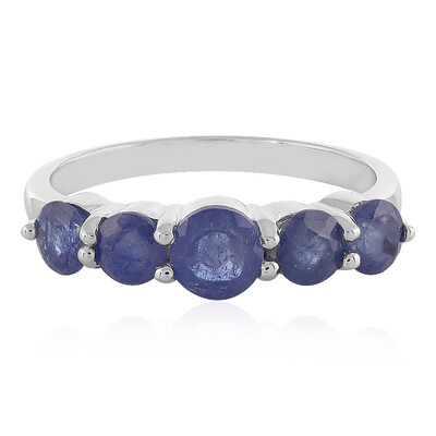 Blauer Madagaskar-Saphir-Silberring