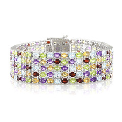 Edelstein-Silberarmband