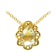 Grüner Amethyst-Silberhalskette