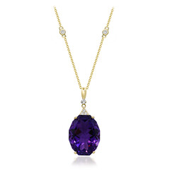 Amethyst-Goldhalskette