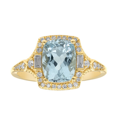 AAA-Brasilianischer Aquamarin-Goldring (CIRARI)