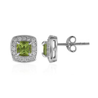 Peridot-Silberohrringe