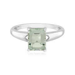 Grüner Amethyst-Silberring