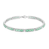 Sambia-Smaragd-Silberarmband