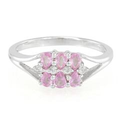 Pinkfarbener Ceylon-Saphir-Silberring